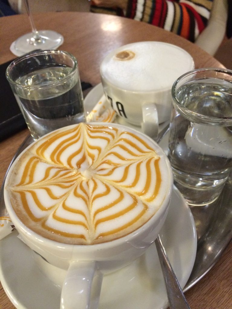My latte. A+